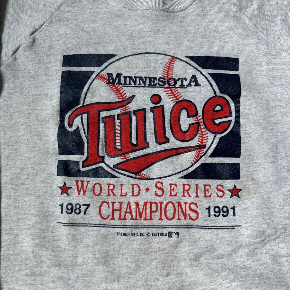 Minnesota vintage Twins 1987-1991 World Series Champions Crewneck Sweatshirt XL